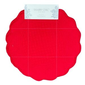 Shabby Chic - ‘Bow’ Placemats (4). NWT Firm!